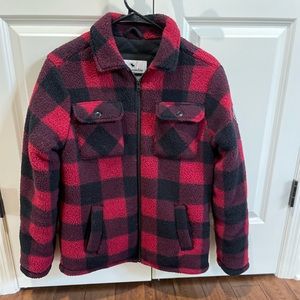 NWOT Abercrombie Kids thick Fleece shirt zipper up Jacket